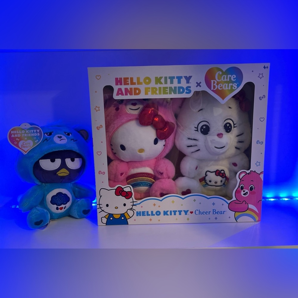 Care bear x hello kitty & badtz-Maru grumpy care bear